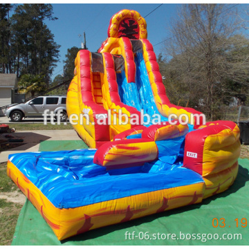 brand promotion customized giant orange children inflatable water slides for kids